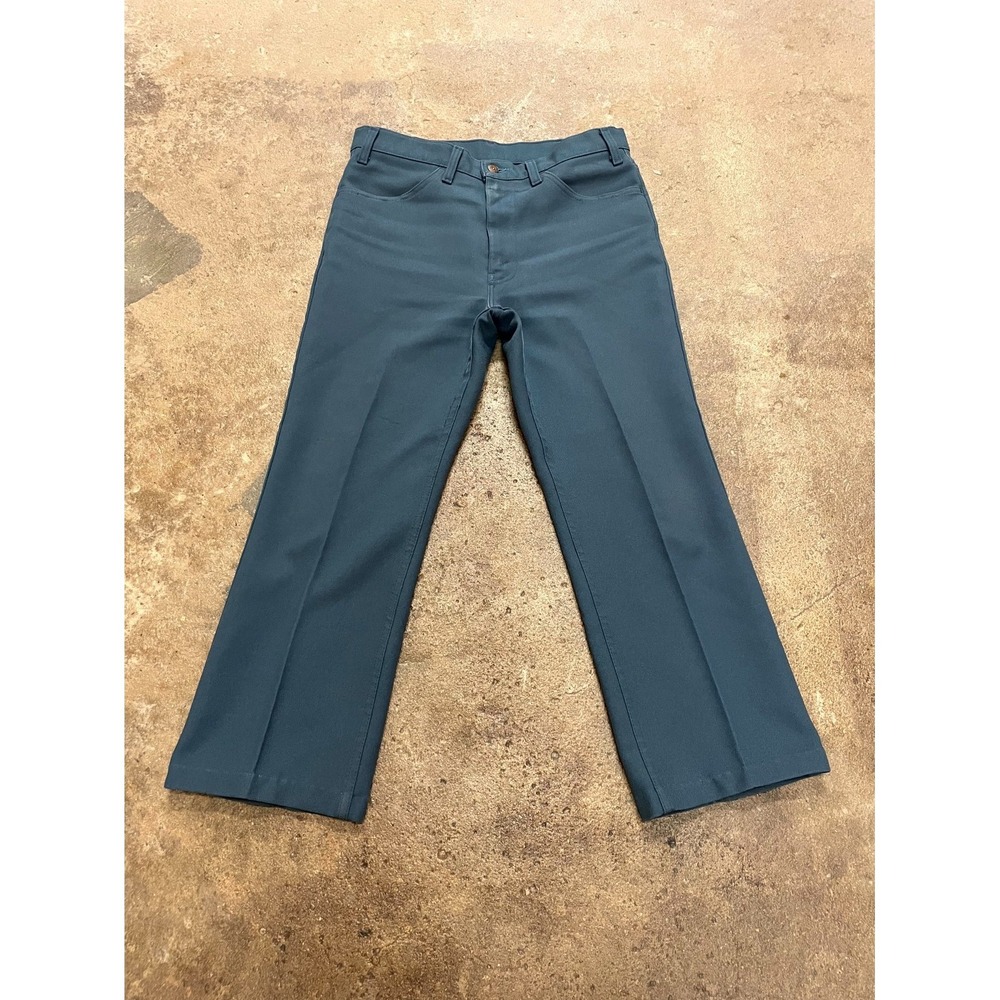 Vintage Levi's Chino Pants Mens 34x30 Teal Mid Rise Bootcut Leg Western Casual